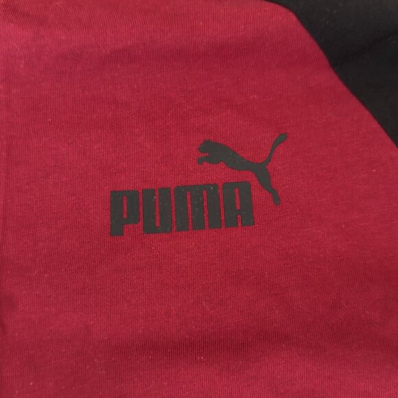 Puma Red & Black T-Shirt โ Size M (Slight Bleach Stains) - Picture 3 of 6